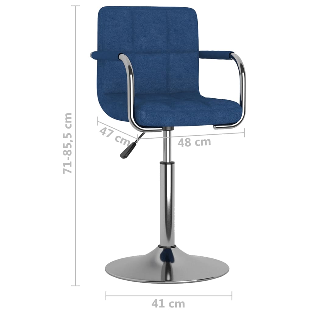 Tabouret de bar Bleu Tissu - XIOS