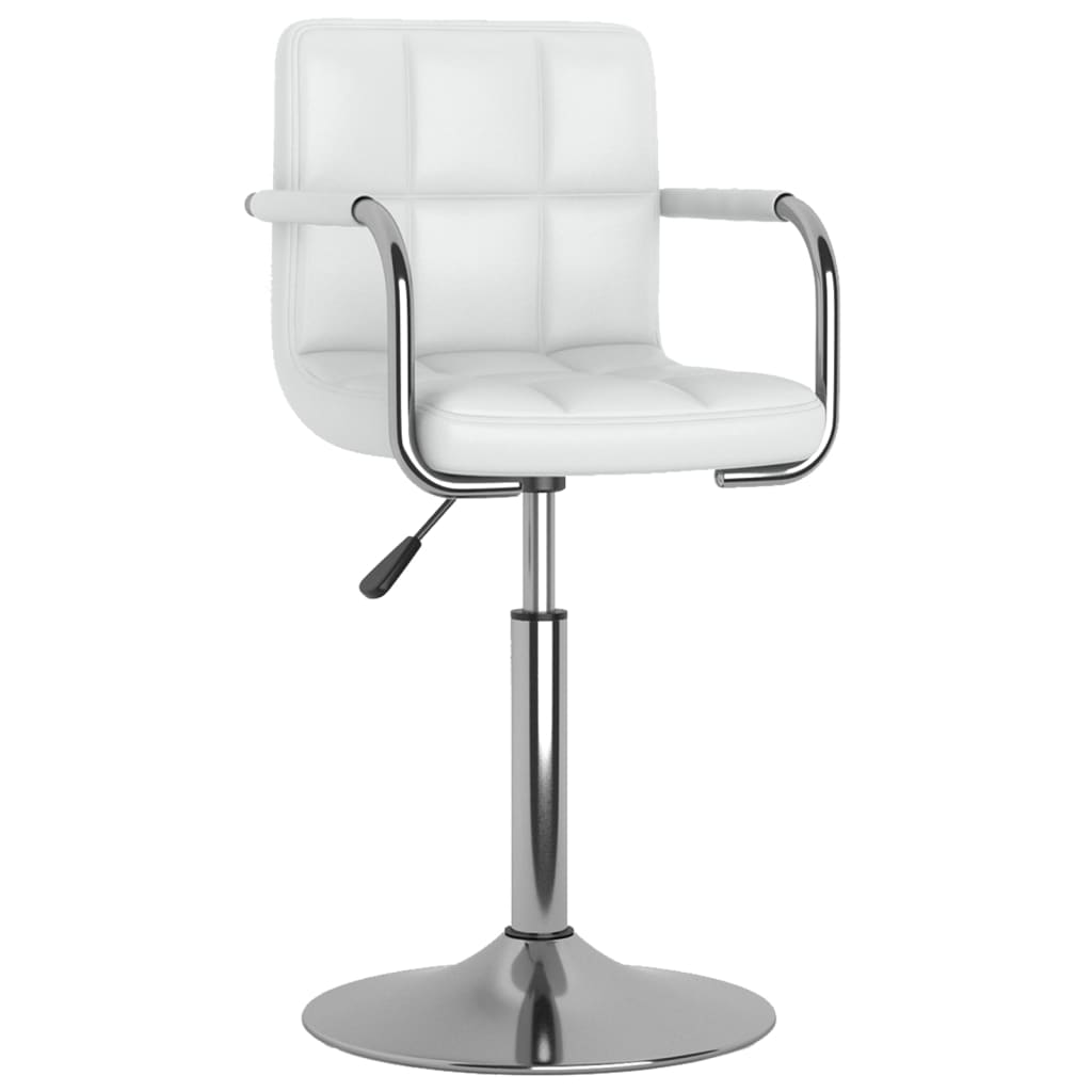 Chaises pivotantes à manger lot de 2 blanc similicuir - XIOS
