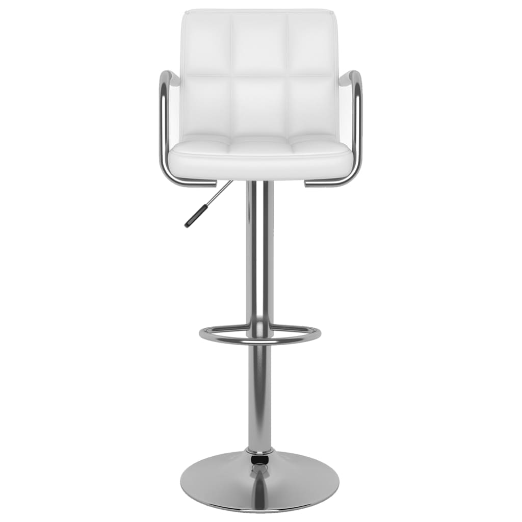 Tabourets de bar lot de 2 blanc similicuir - XIOS