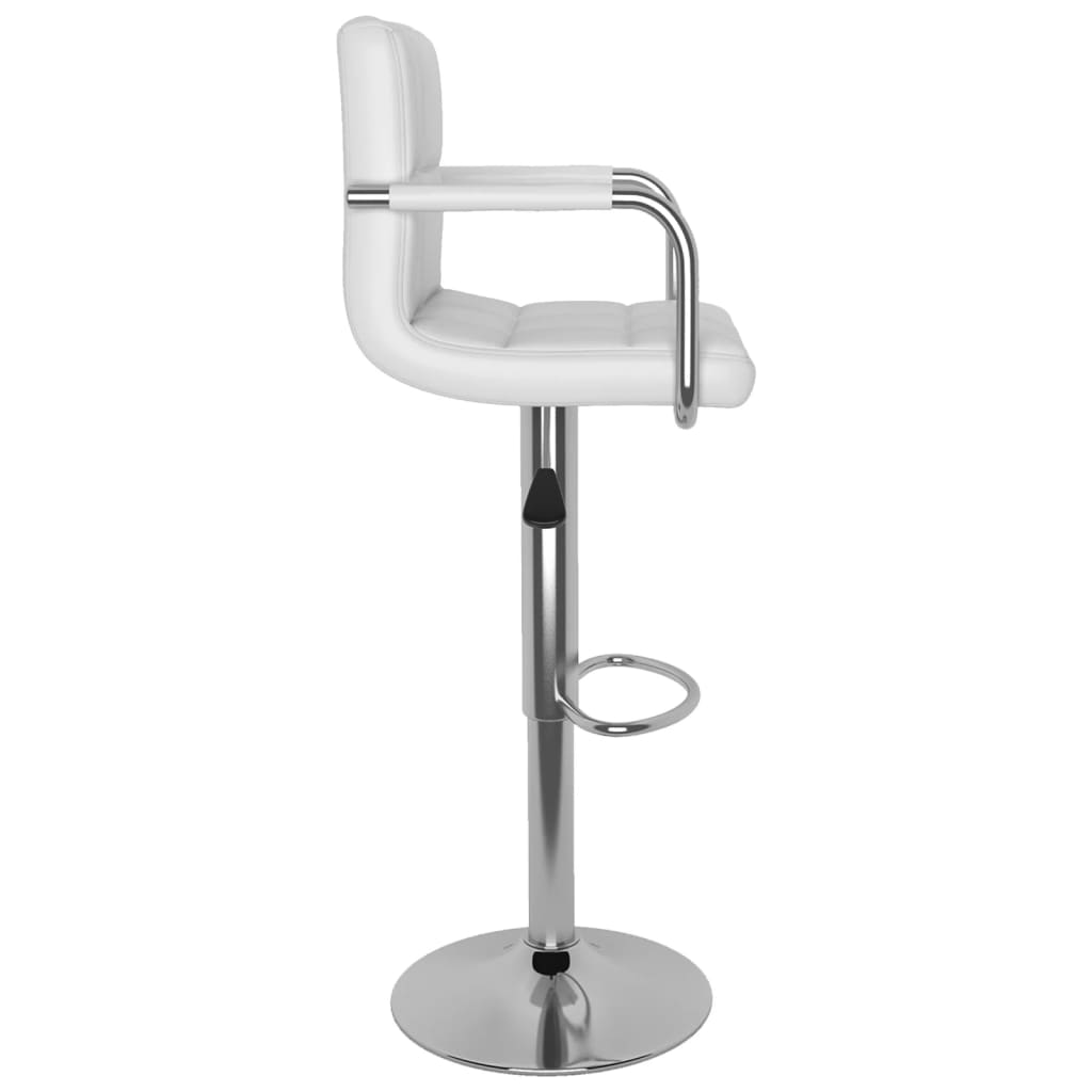 Tabourets de bar lot de 2 blanc similicuir - XIOS