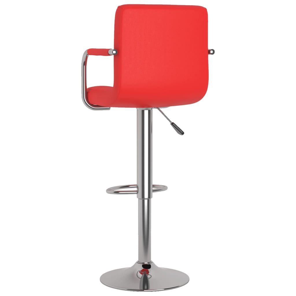 Tabourets de bar lot de 2 rouge similicuir - XIOS