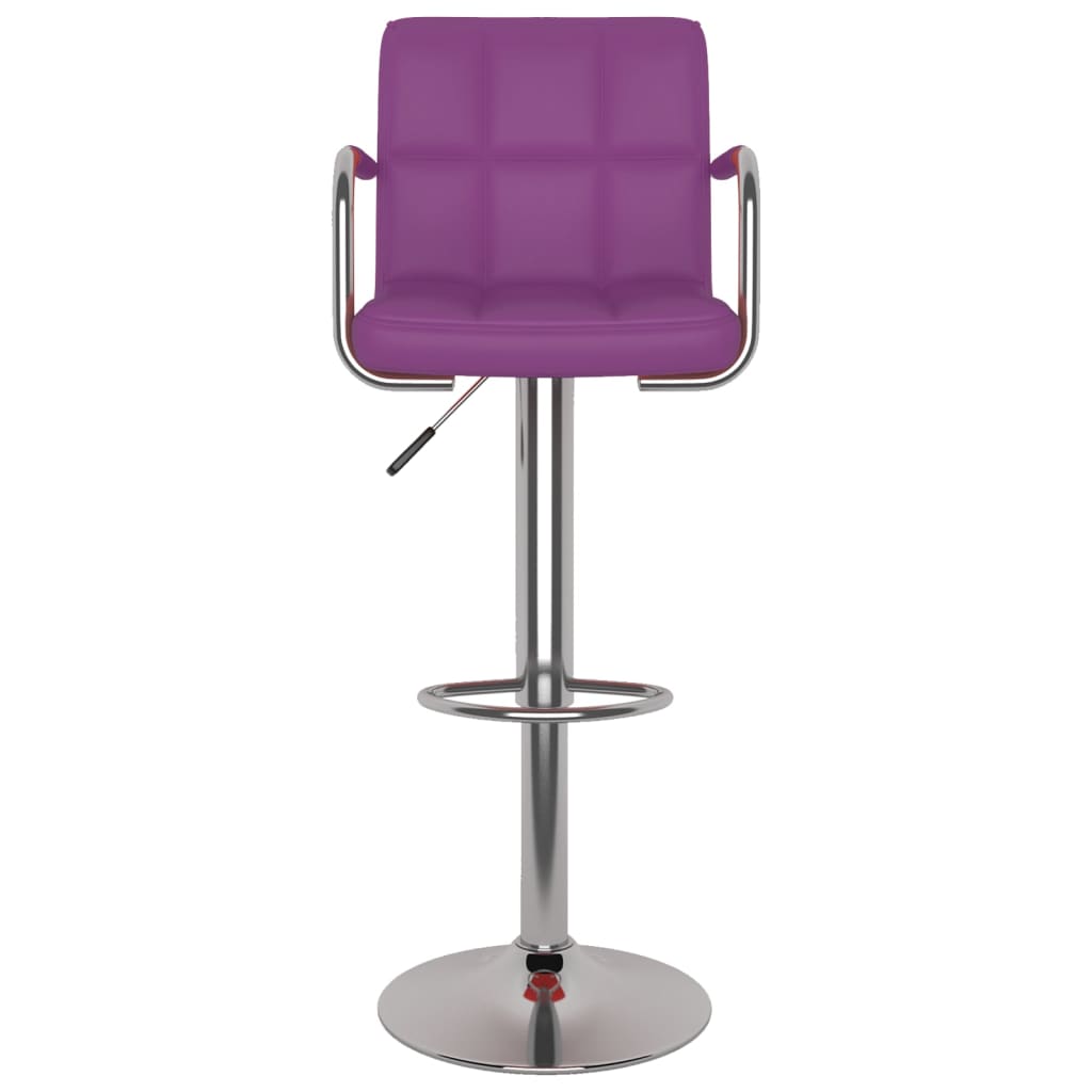 Tabourets de bar lot de 2 violet similicuir - XIOS