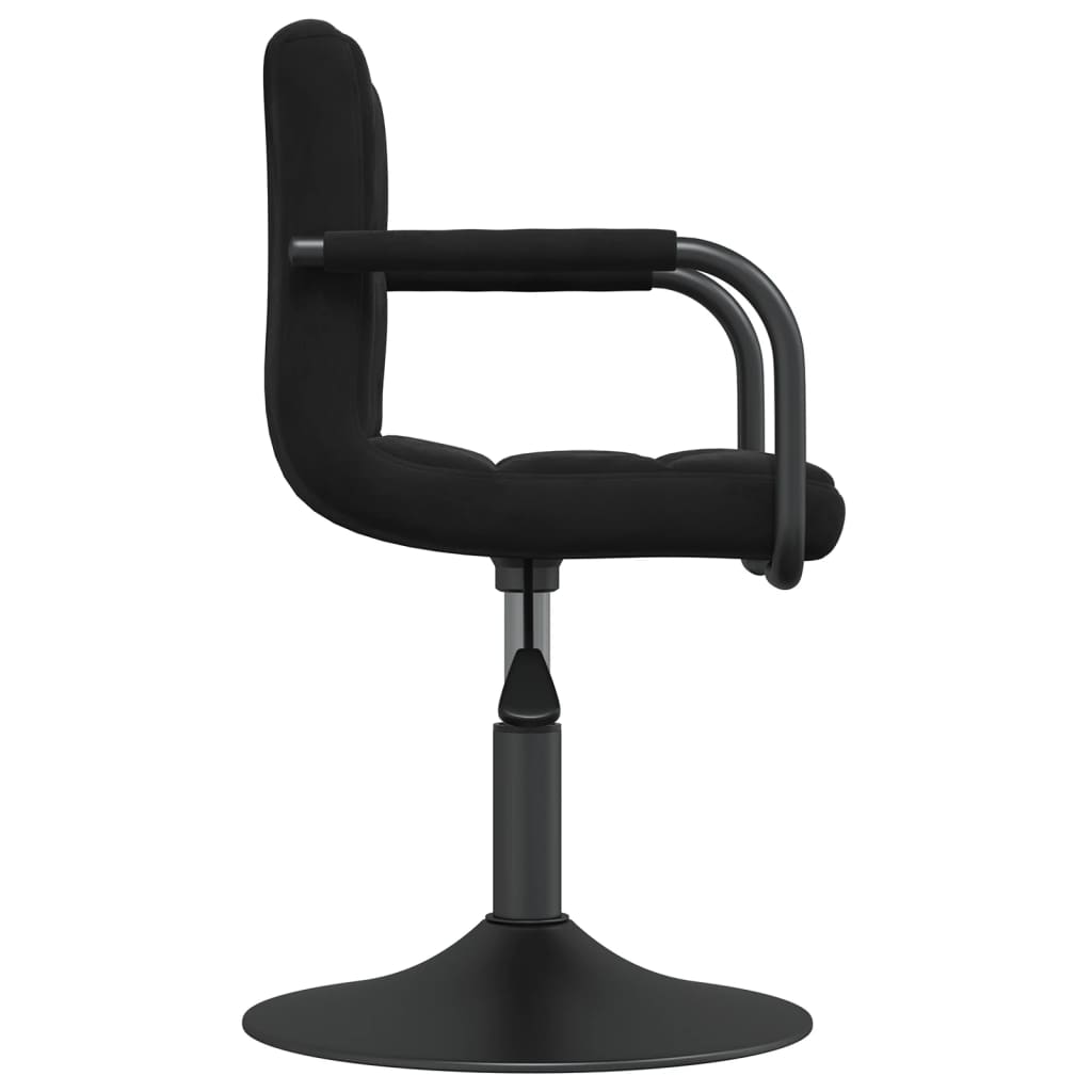 Chaises pivotantes à manger lot de 2 noir velours - XIOS