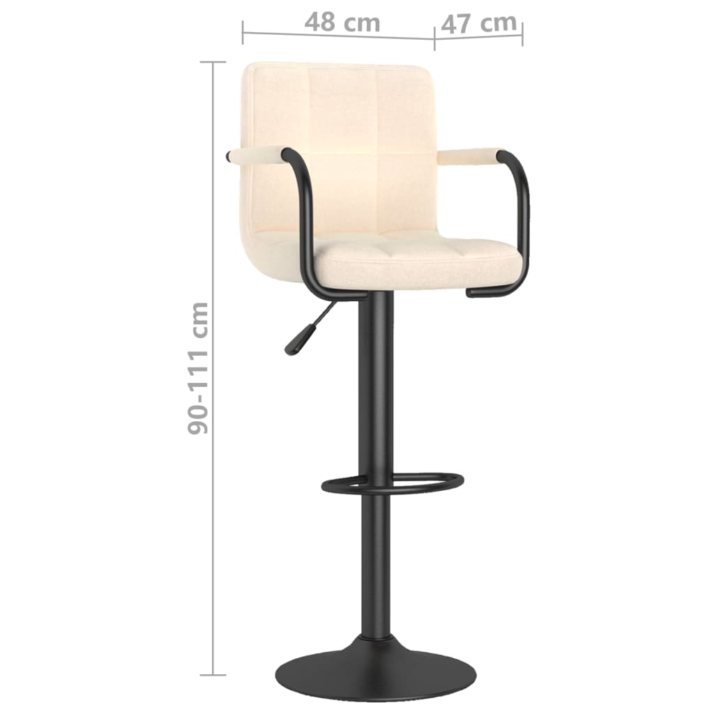 Tabouret de bar Crème Tissu - XIOS