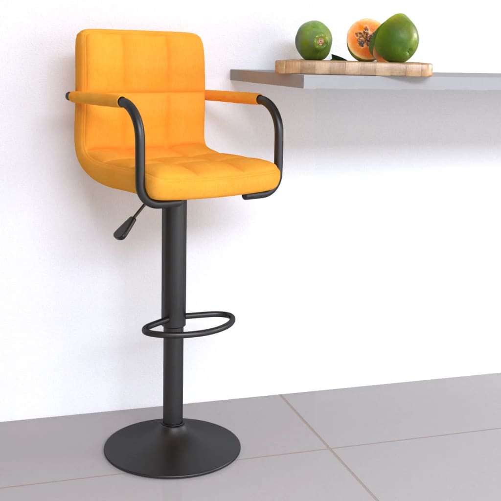 Tabouret de bar Jaune moutarde Tissu - XIOS