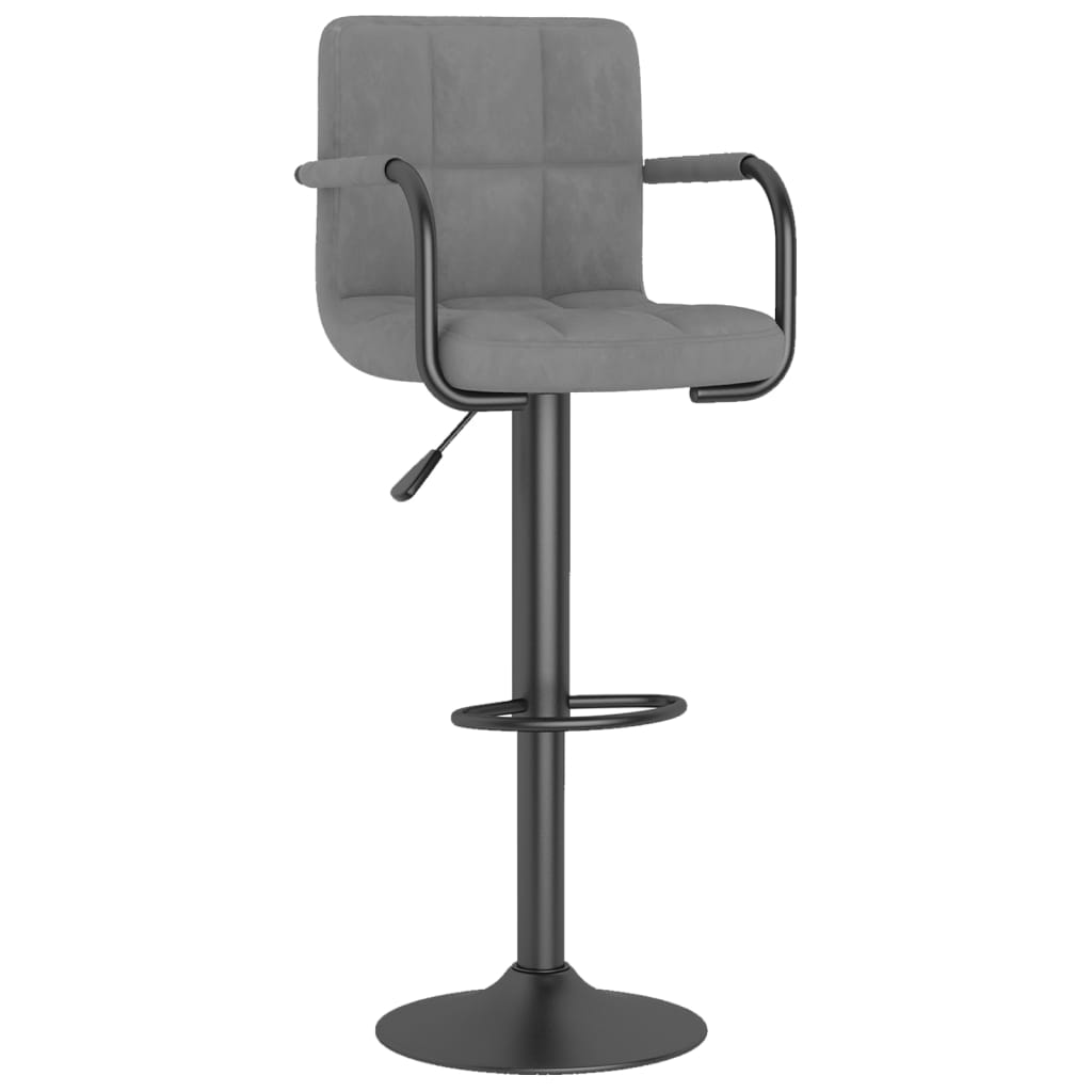 Tabouret de bar Gris clair Velours - XIOS