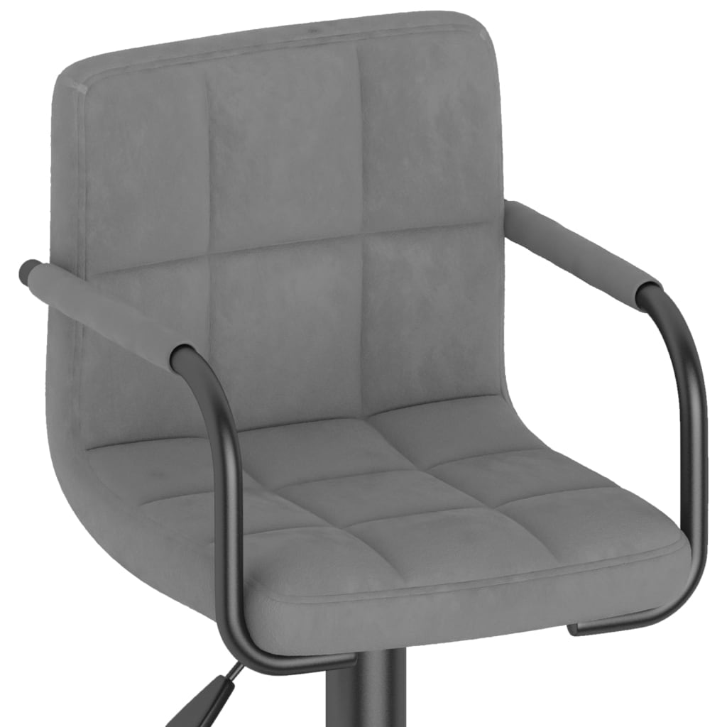 Tabouret de bar Gris clair Velours - XIOS