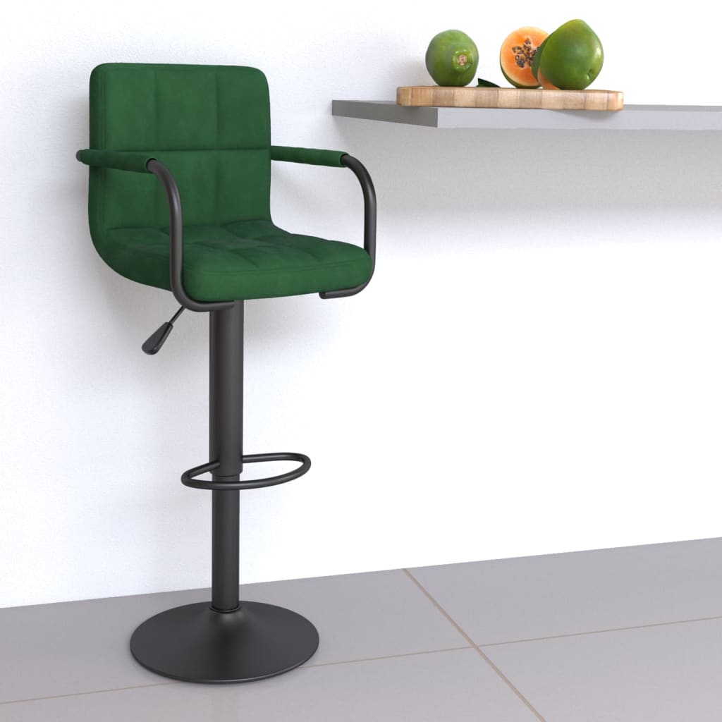 Tabouret de bar Vert foncé Velours - XIOS