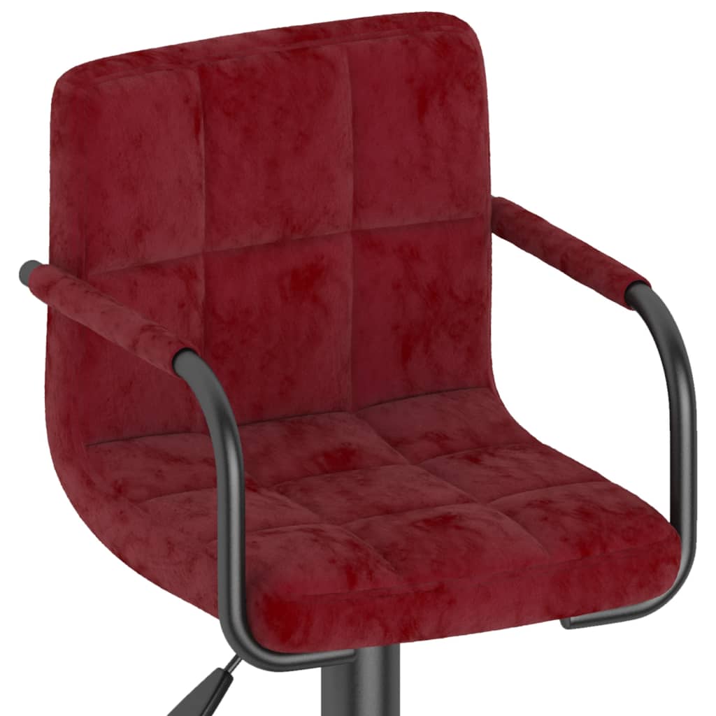 Tabouret de bar Rouge bordeaux Velours - XIOS