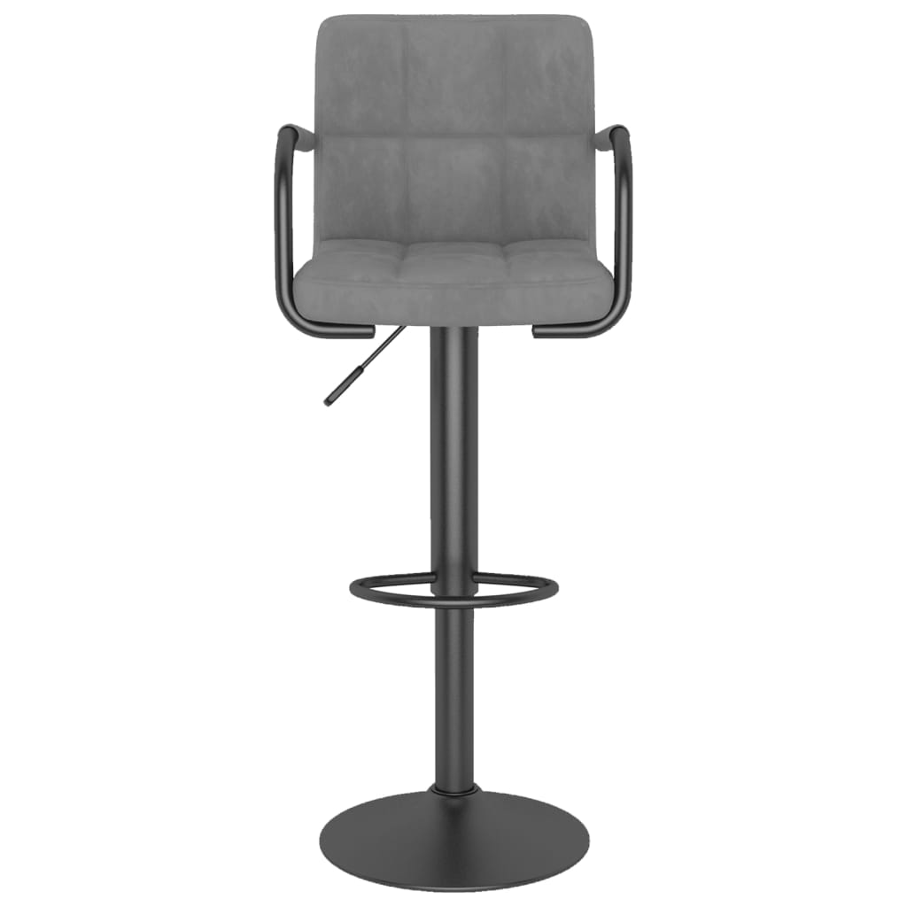 Tabourets de bar lot de 2 gris clair velours - XIOS