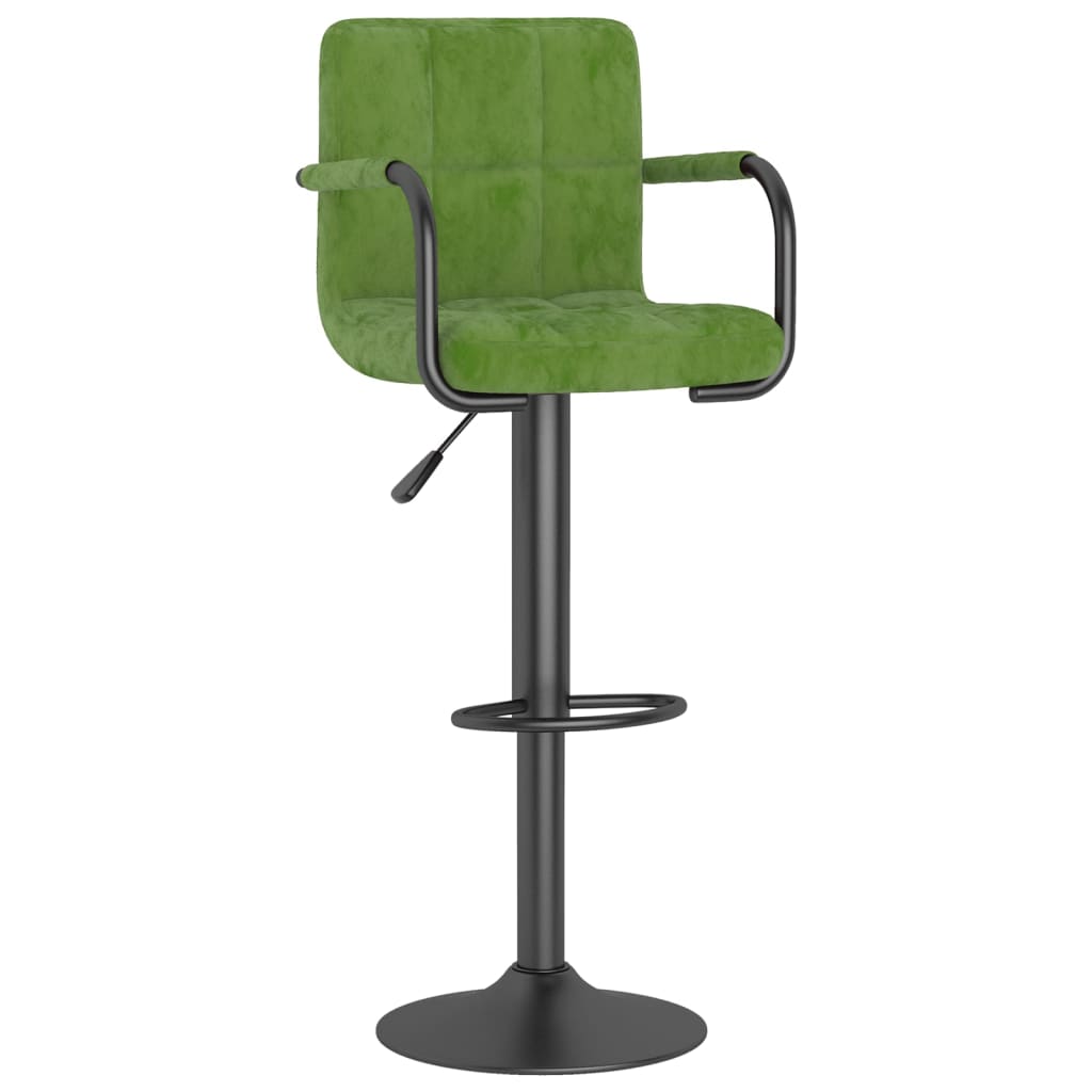 Tabourets de bar lot de 2 vert clair velours - XIOS