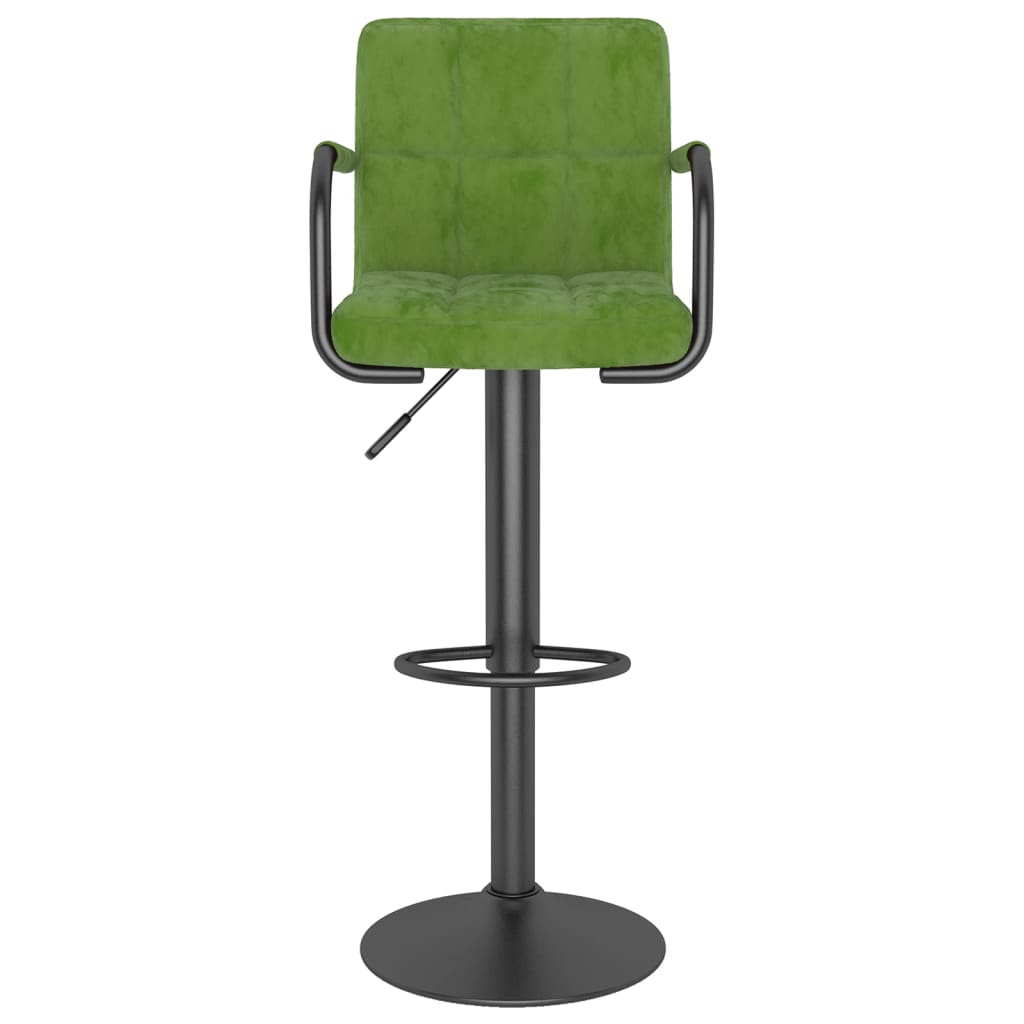 Tabourets de bar lot de 2 vert clair velours - XIOS
