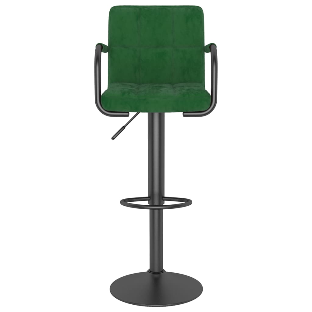 Tabourets de bar lot de 2 vert foncé velours - XIOS