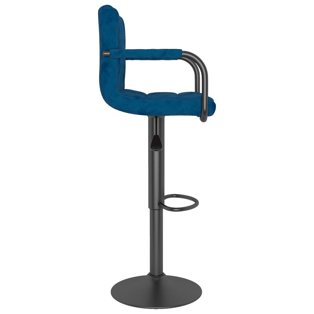 Tabourets de bar lot de 2 bleu velours - XIOS