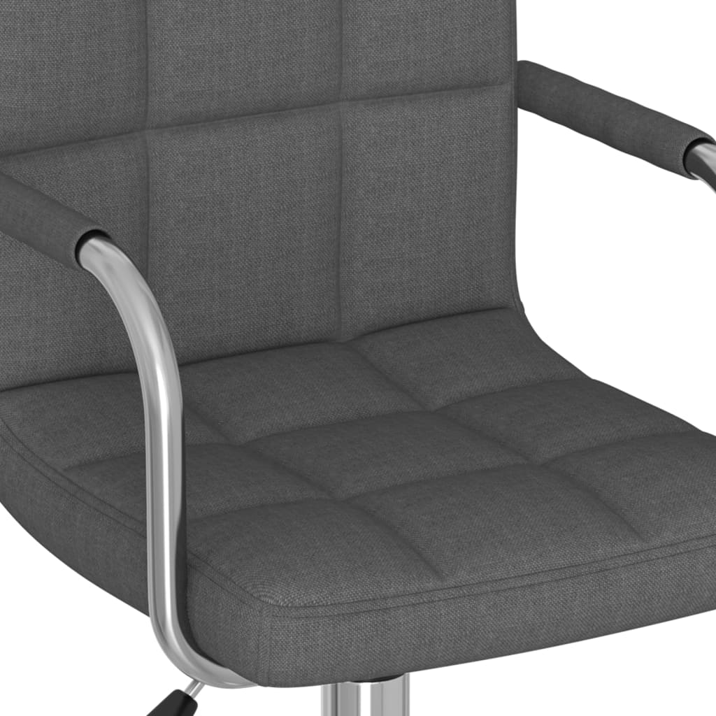 Chaise pivotante de bureau Gris foncé Tissu