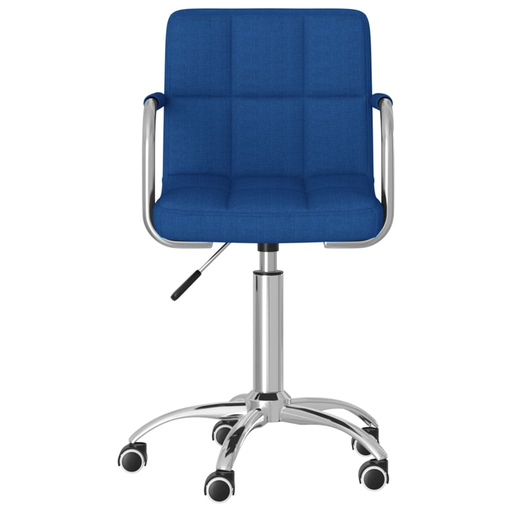 Chaise pivotante de bureau Bleu Tissu