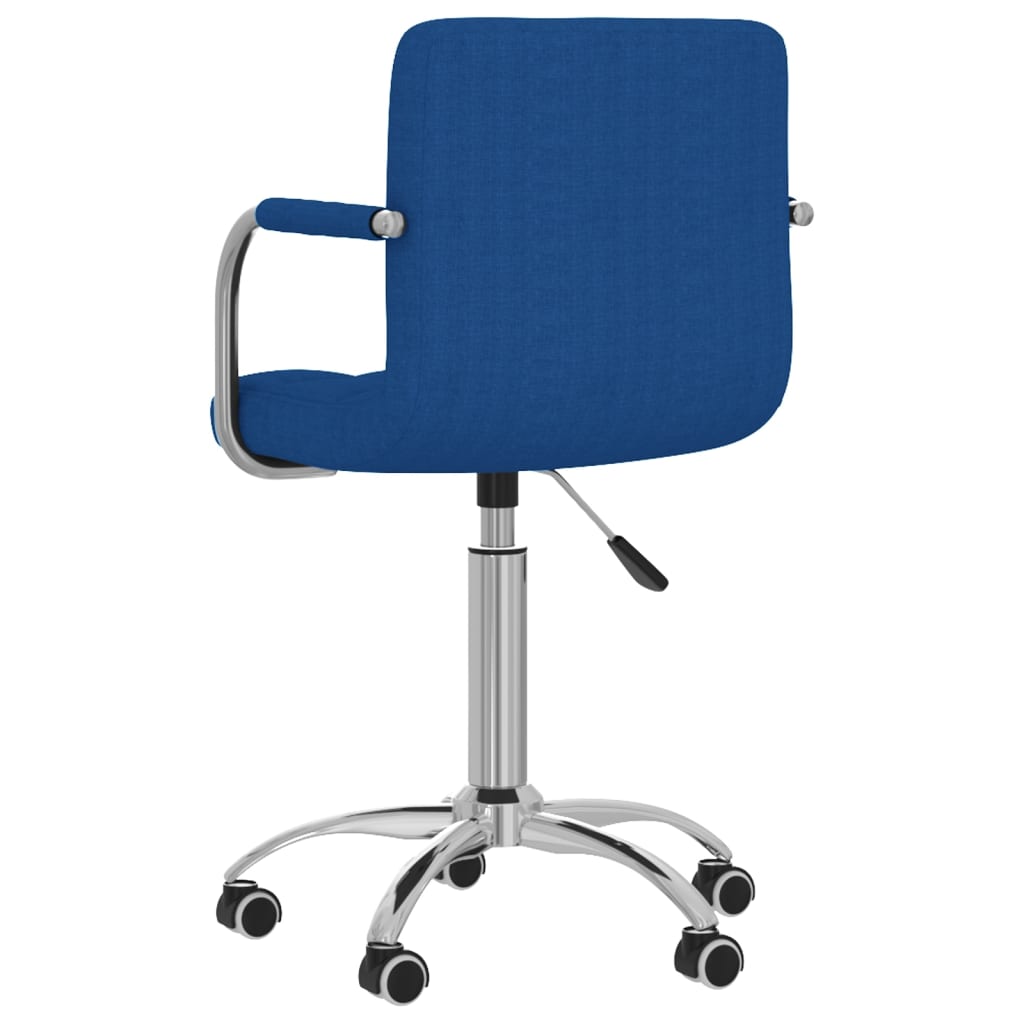 Chaise pivotante de bureau Bleu Tissu