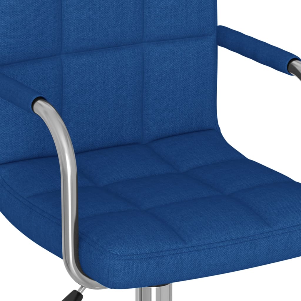 Chaise pivotante de bureau Bleu Tissu