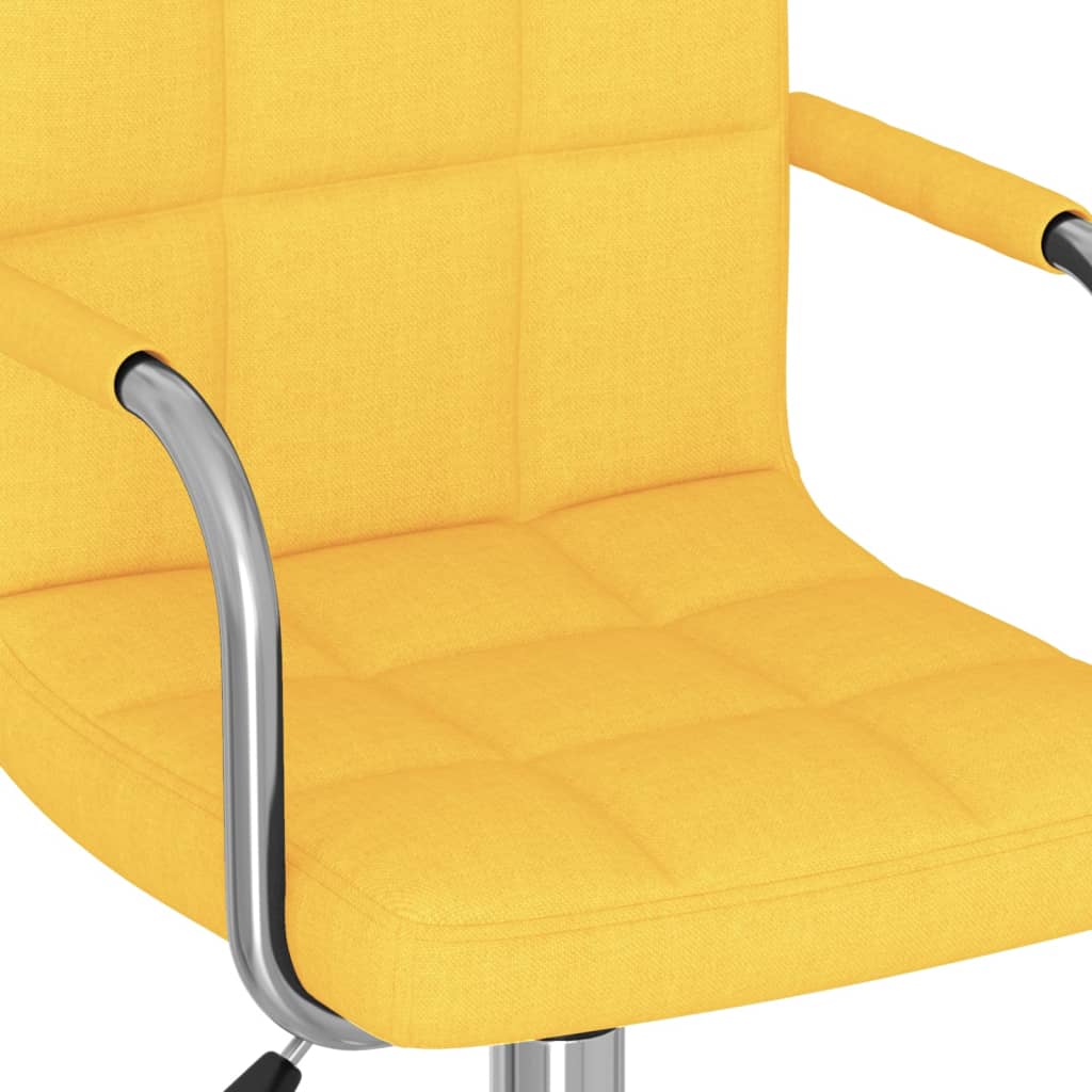 Chaise pivotante de bureau Jaune moutarde Tissu