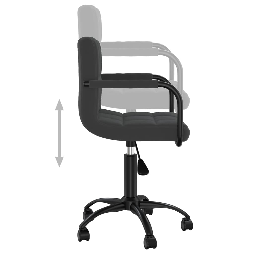 Chaises pivotantes à manger lot de 2 noir velours - XIOS