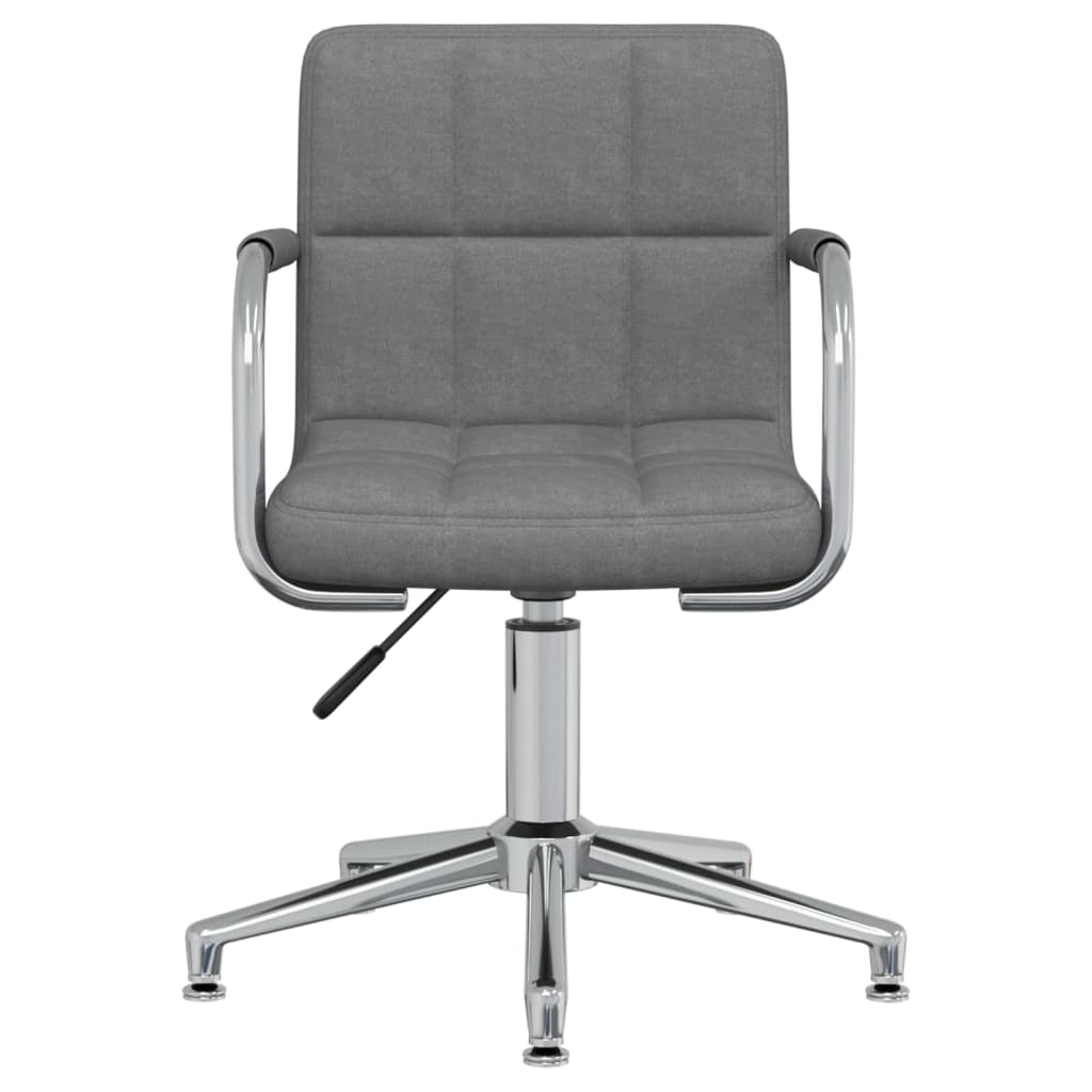 Chaise pivotante de bureau Gris clair Tissu