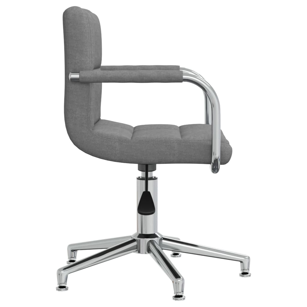 Chaise pivotante de bureau Gris clair Tissu