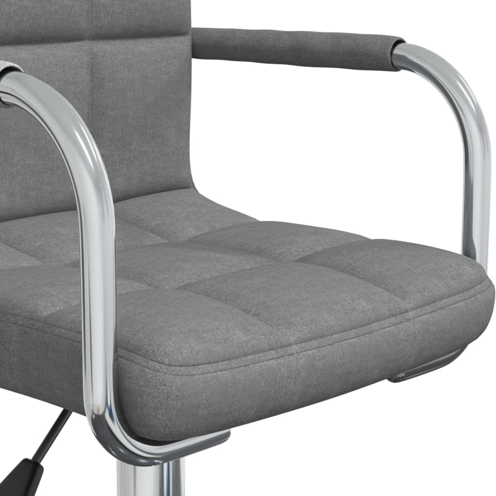 Chaise pivotante de bureau Gris clair Tissu