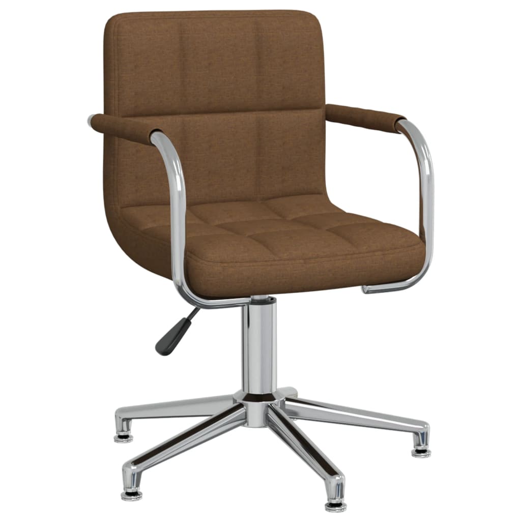 Chaise pivotante de bureau Marron Tissu