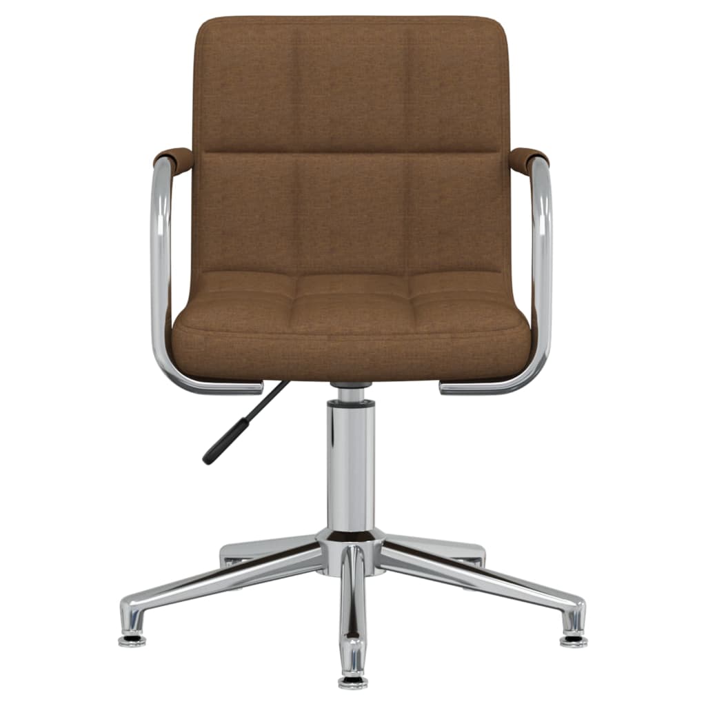 Chaise pivotante de bureau Marron Tissu