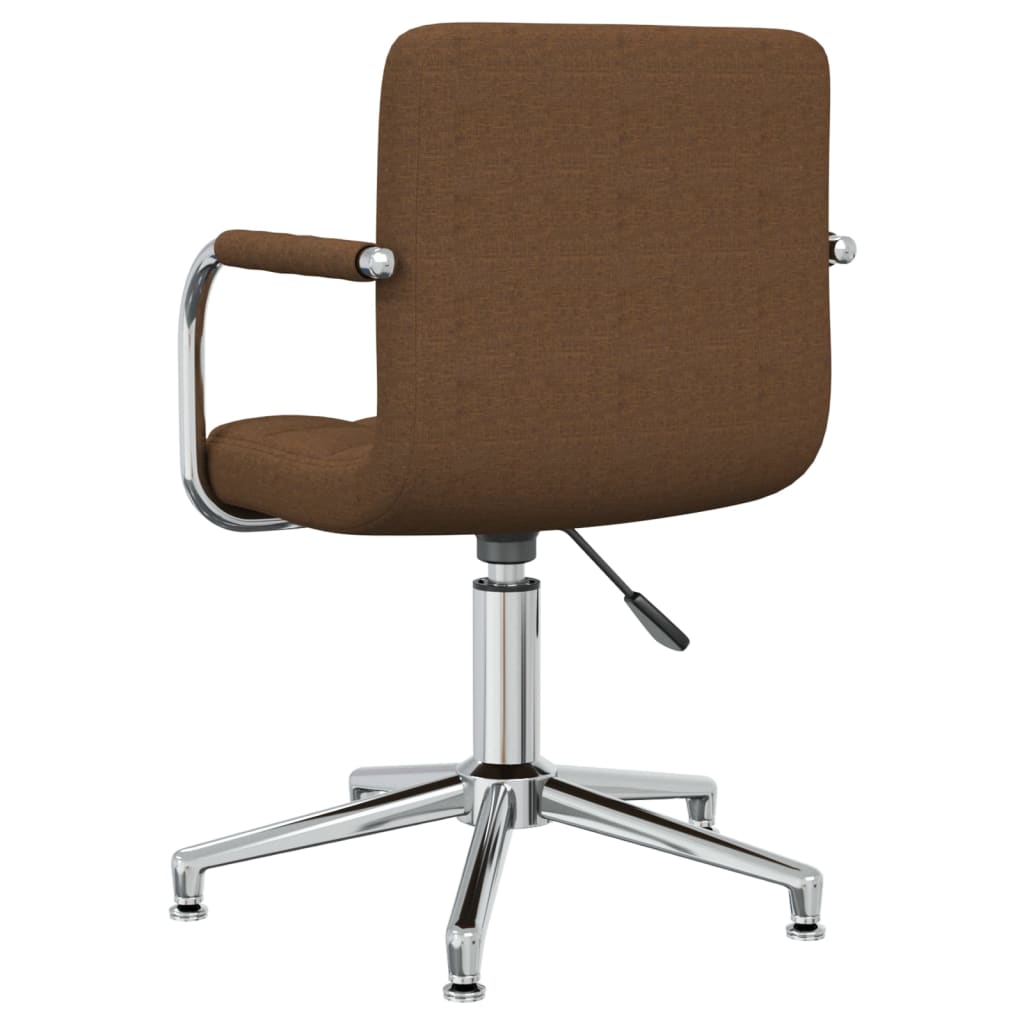 Chaise pivotante de bureau Marron Tissu