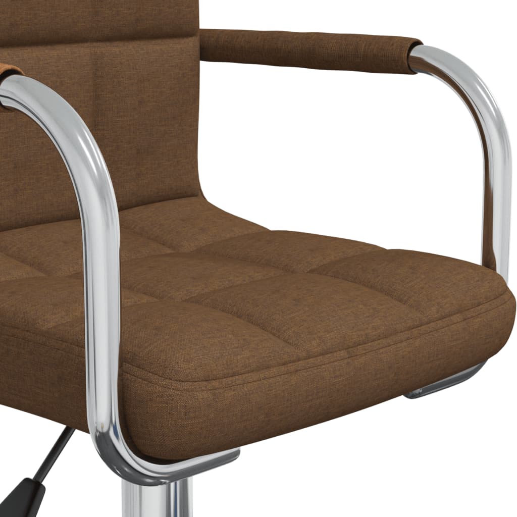 Chaise pivotante de bureau Marron Tissu