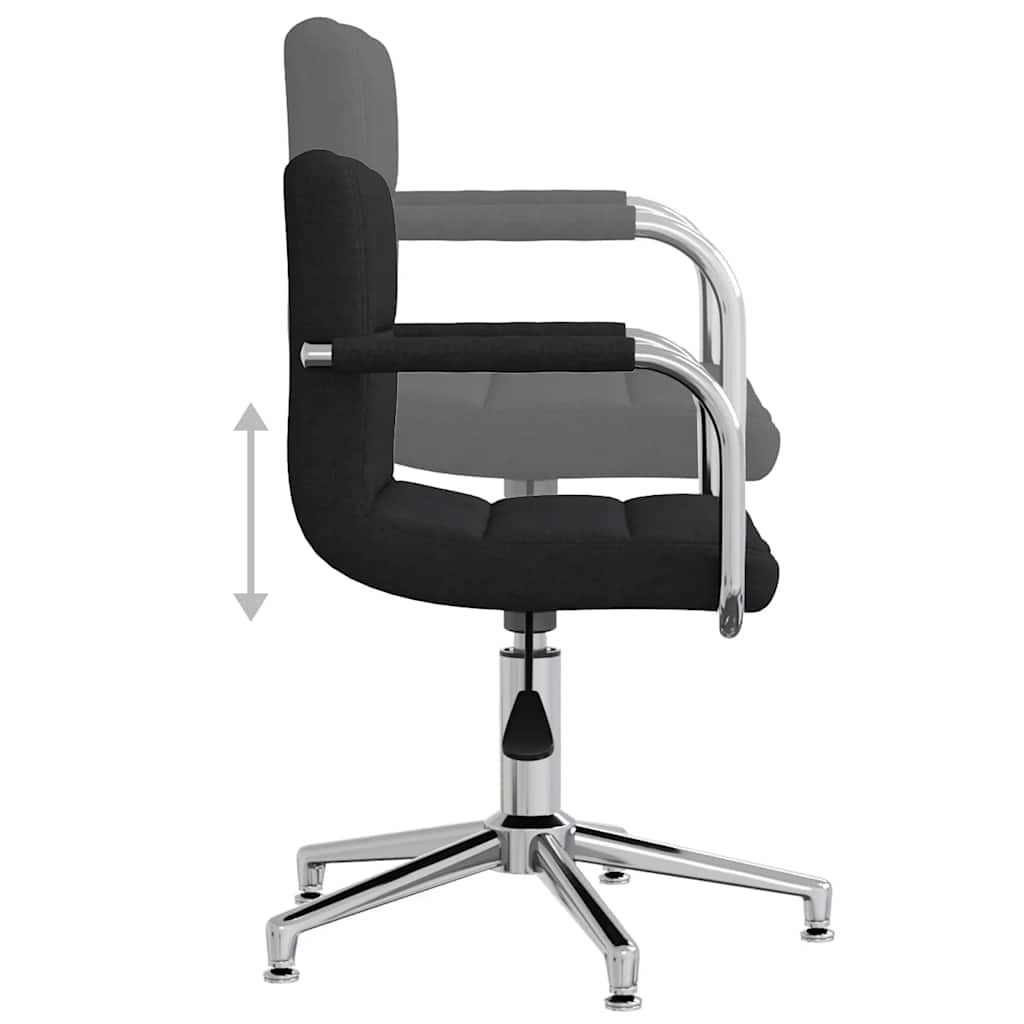 Chaise pivotante de bureau Noir Tissu - XIOS