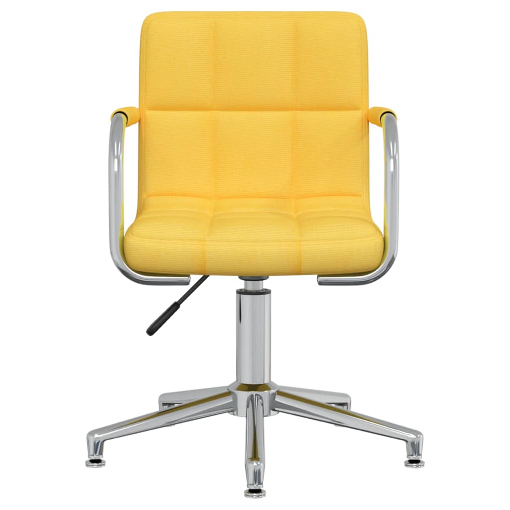 Chaise pivotante de bureau Jaune moutarde Tissu