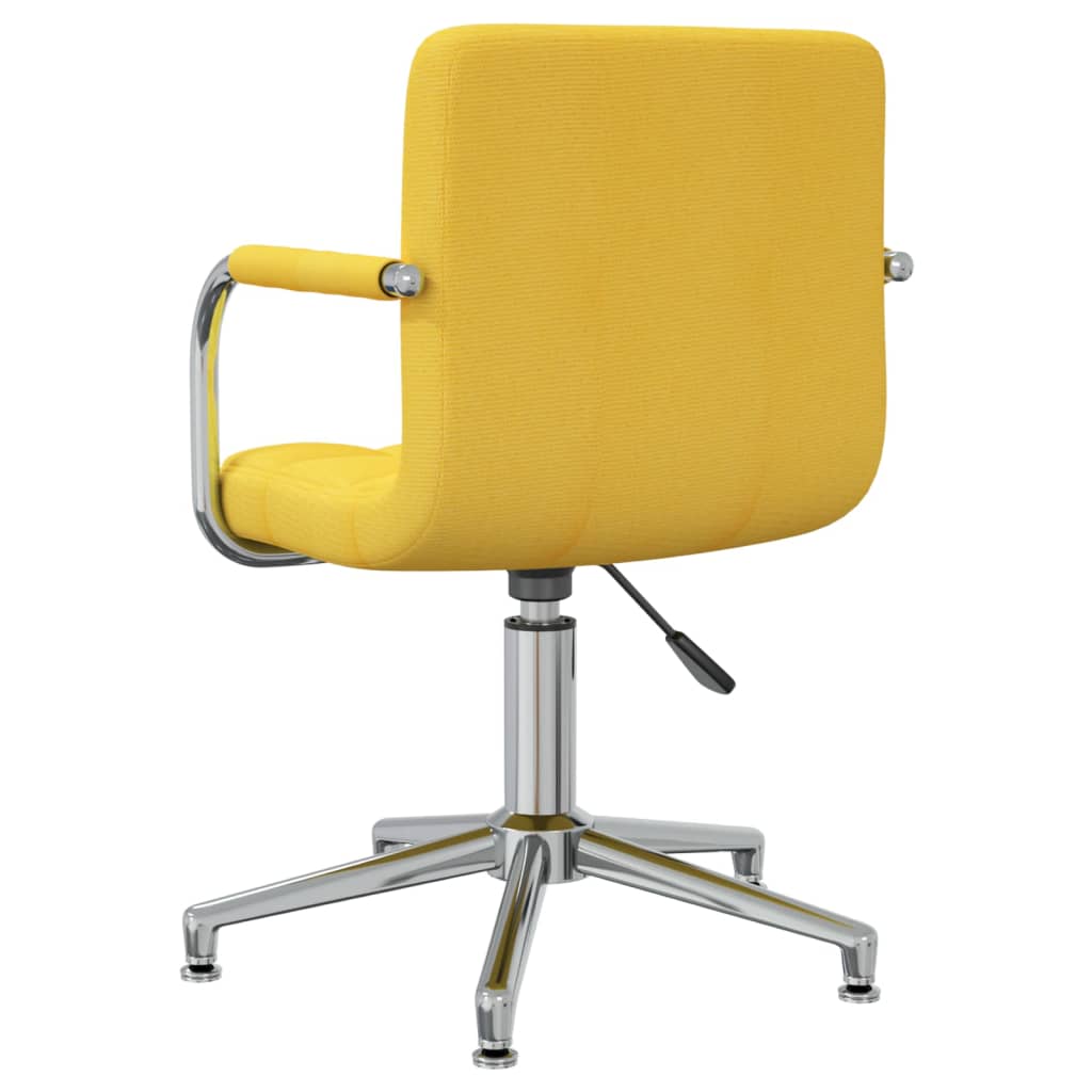 Chaise pivotante de bureau Jaune moutarde Tissu