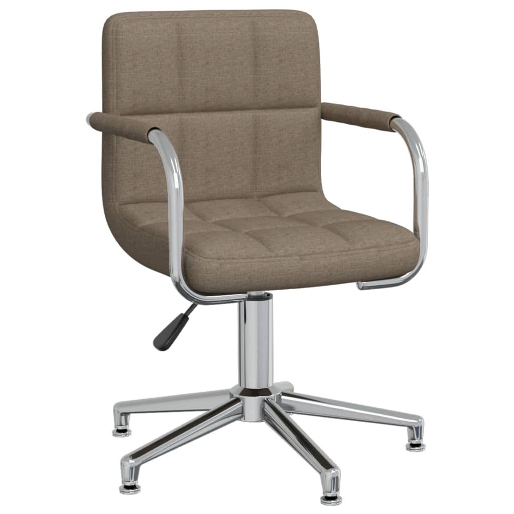 Chaise pivotante de bureau Taupe Tissu