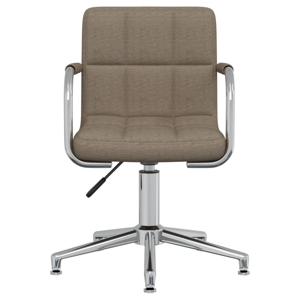 Chaise pivotante de bureau Taupe Tissu