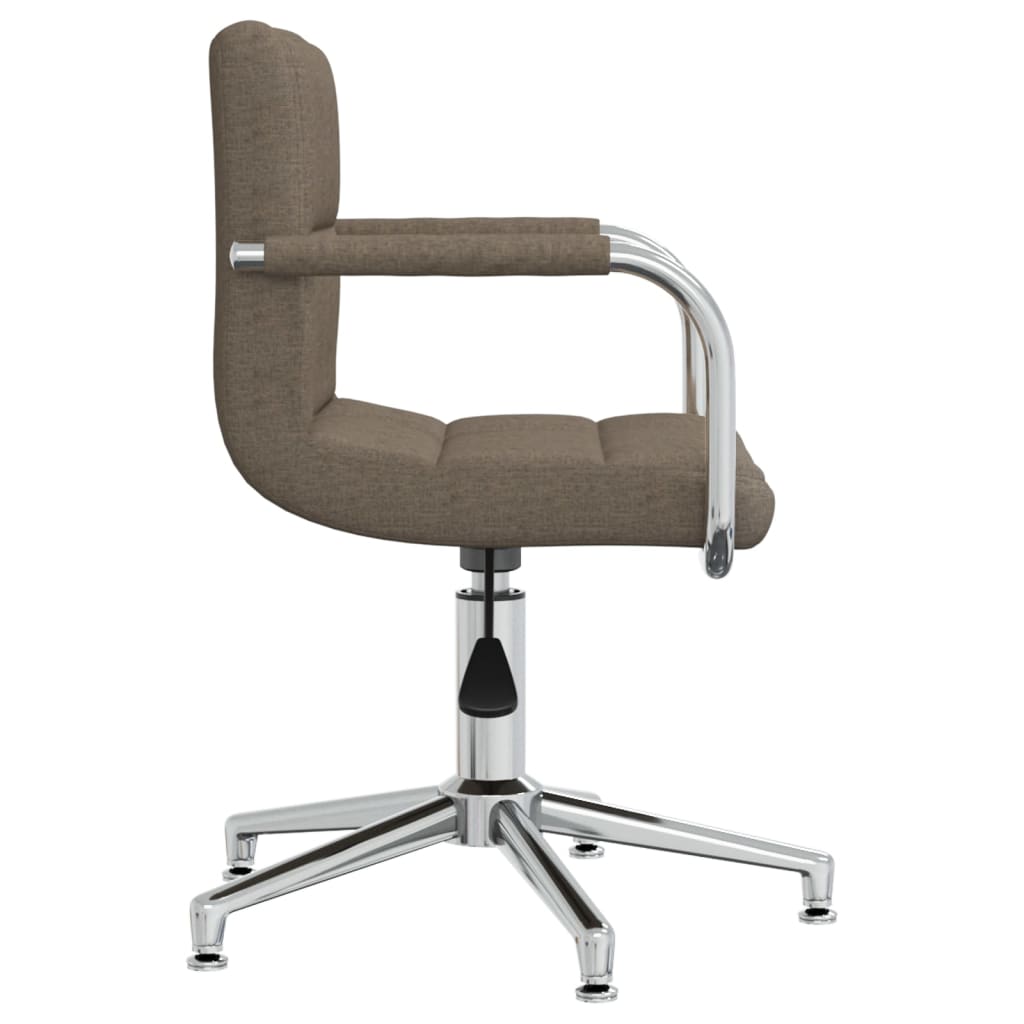 Chaise pivotante de bureau Taupe Tissu