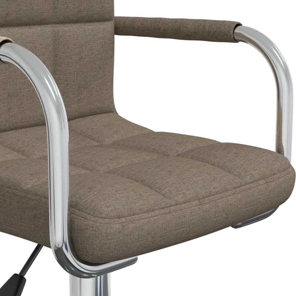 Chaise pivotante de bureau Taupe Tissu