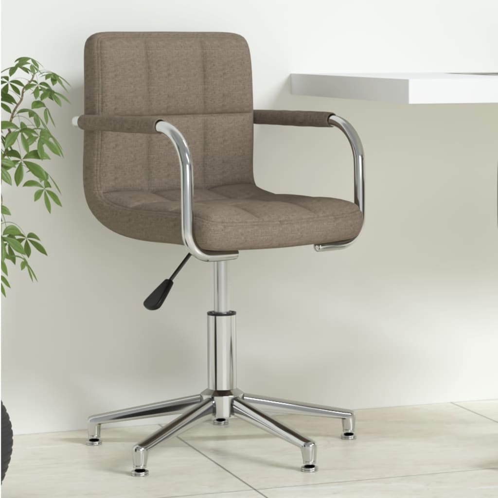 Chaise pivotante de bureau Taupe Tissu