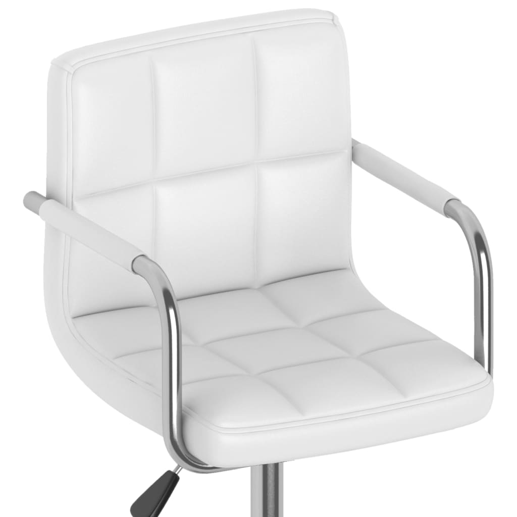 Chaises pivotantes à manger lot de 2 blanc similicuir - XIOS