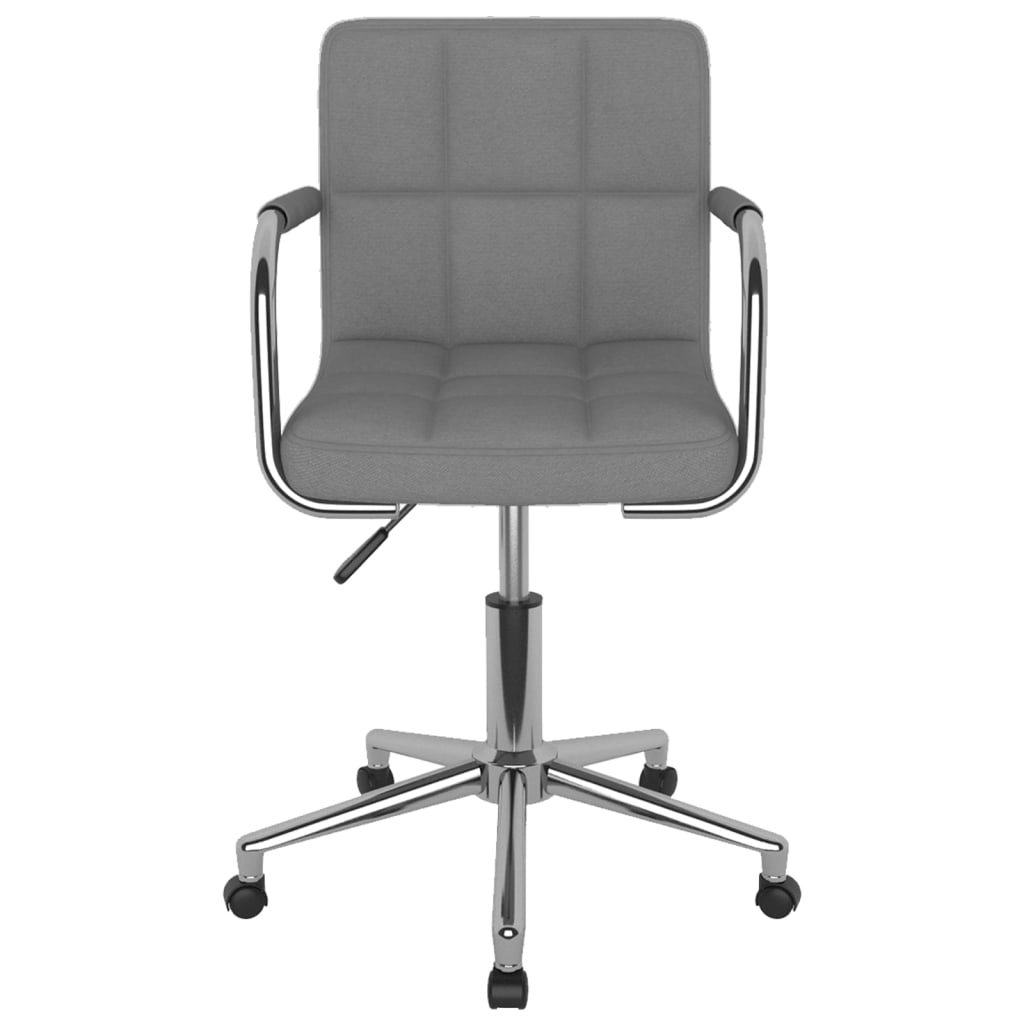 Chaise pivotante de bureau Gris clair Tissu