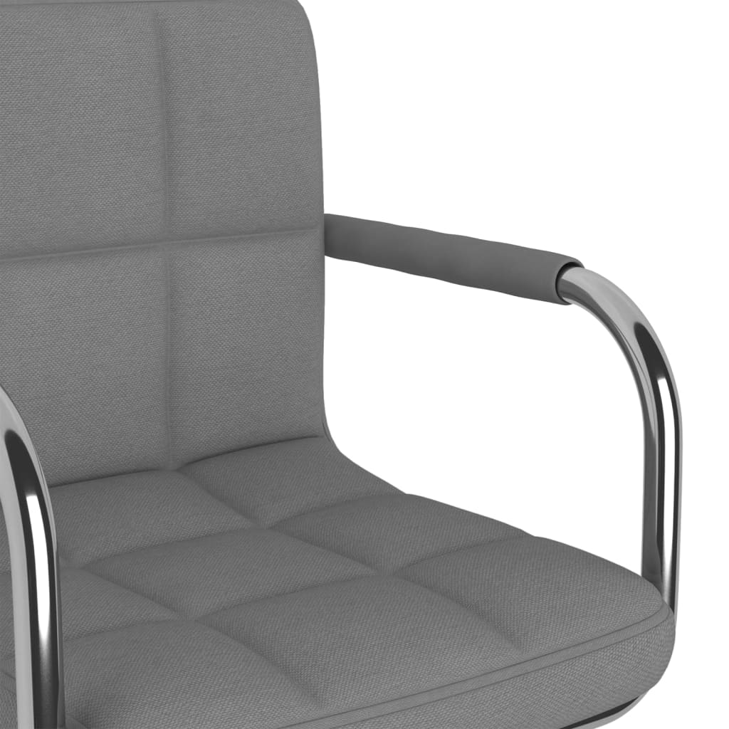 Chaise pivotante de bureau Gris clair Tissu