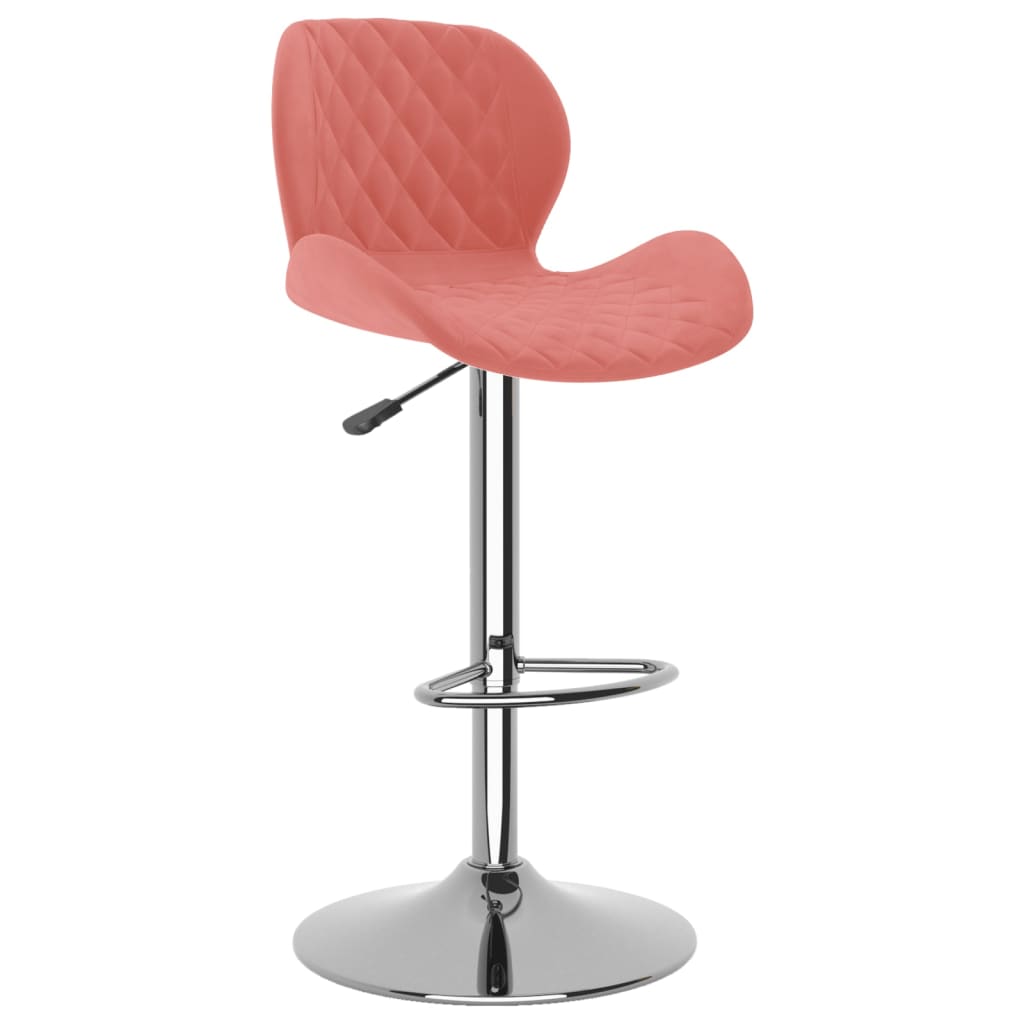 Tabourets de bar lot de 2 rose velours - XIOS