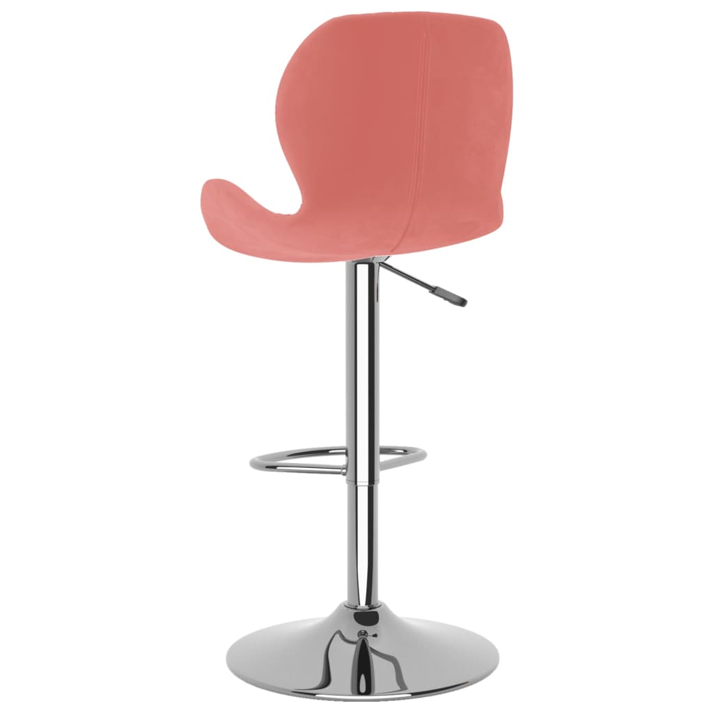 Tabourets de bar lot de 2 rose velours - XIOS