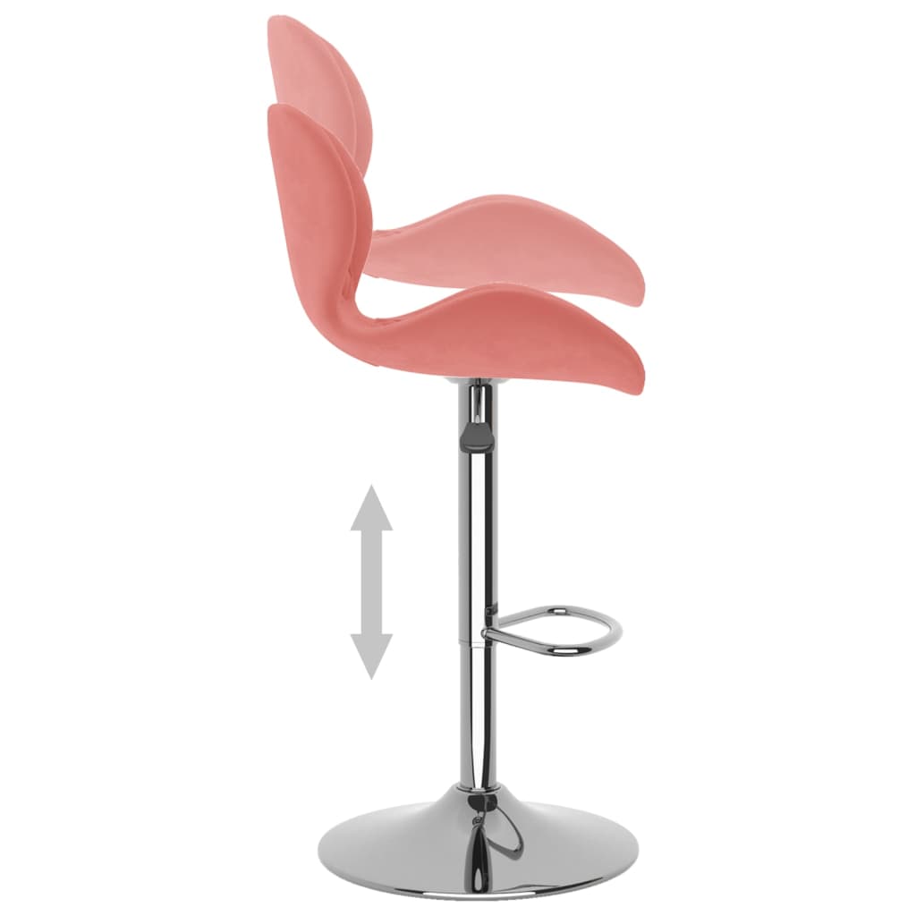 Tabourets de bar lot de 2 rose velours - XIOS