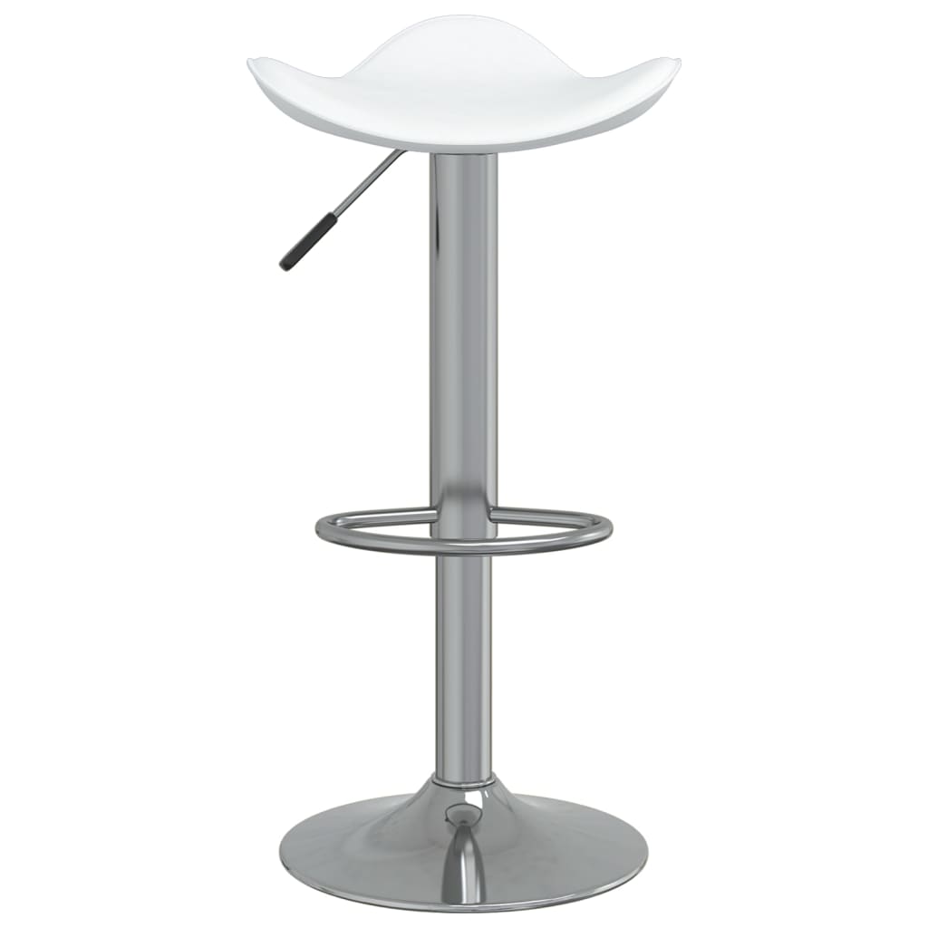 Tabouret de bar Blanc Acier chromé et cuir artificiel - XIOS