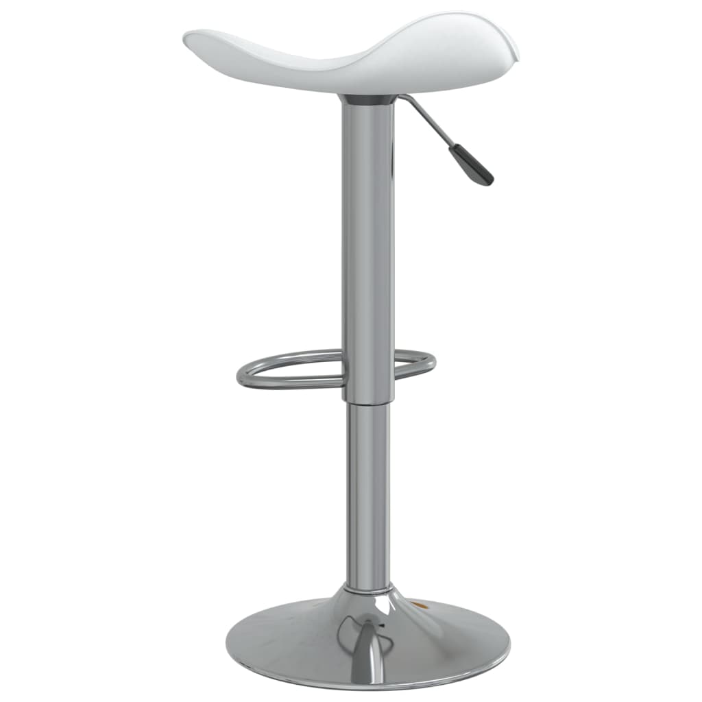 Tabouret de bar Blanc Acier chromé et cuir artificiel - XIOS