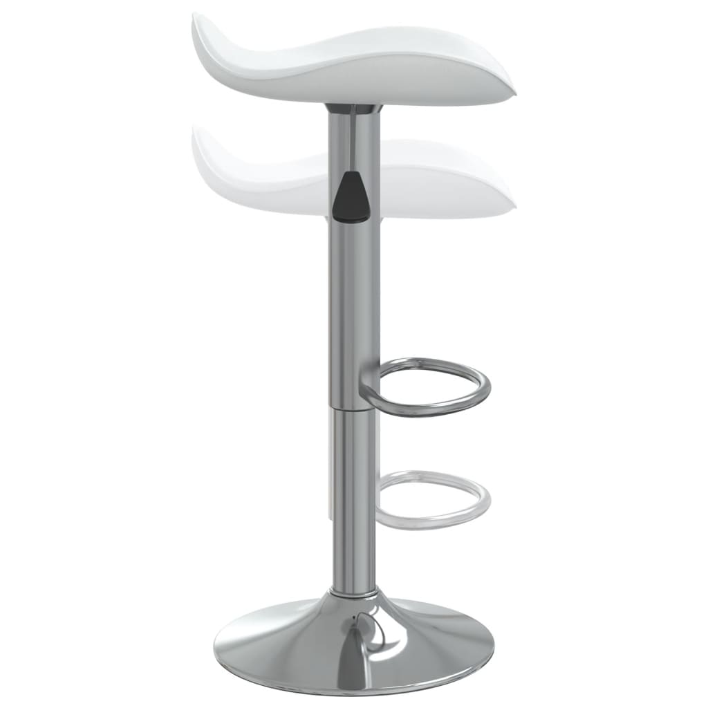 Tabouret de bar Blanc Acier chromé et cuir artificiel - XIOS