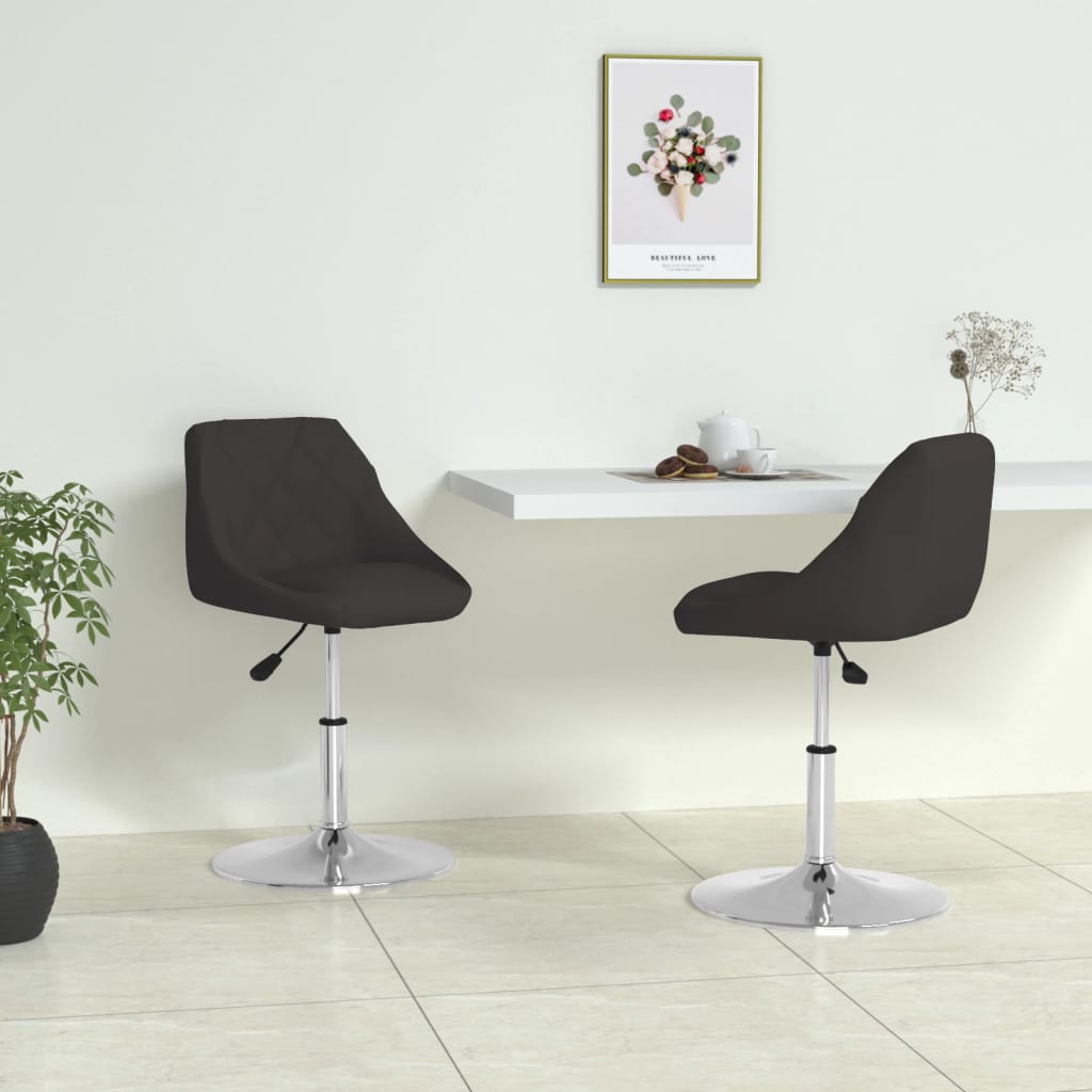 Chaises à manger lot de 2 noir similicuir - XIOS