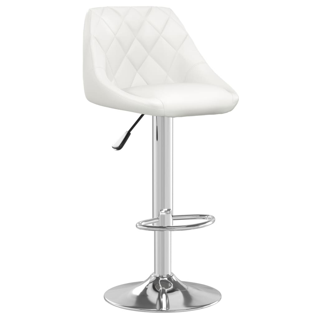 Tabourets de bar lot de 2 blanc similicuir - XIOS